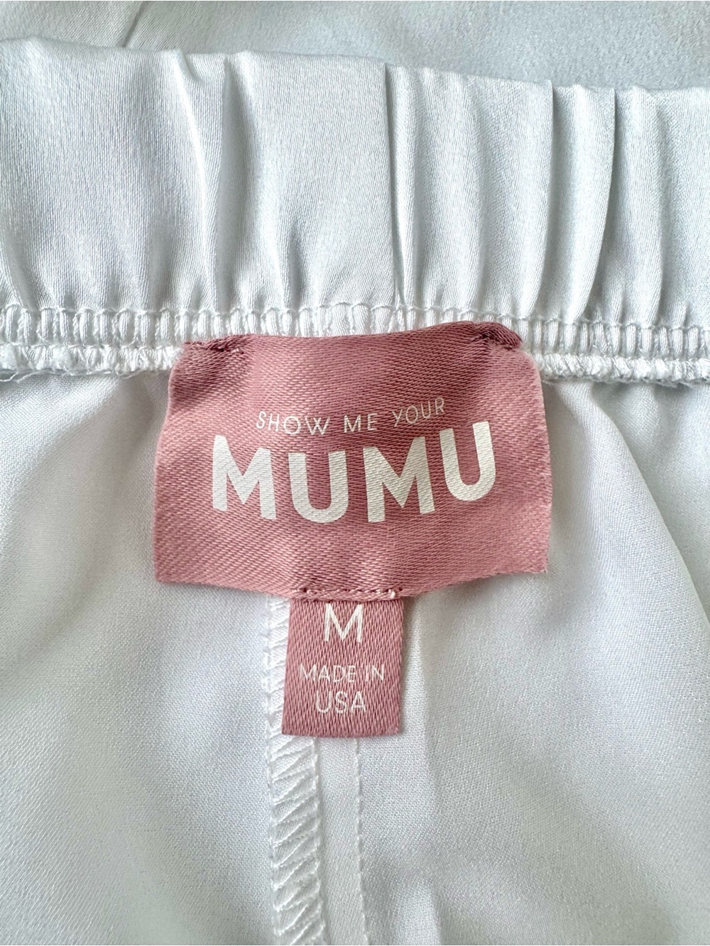 Show Me Your Mumu Satin Lounge Set S Top M Pants Bridal Ivory Pajama Set Bridal - Picture 9 of 9